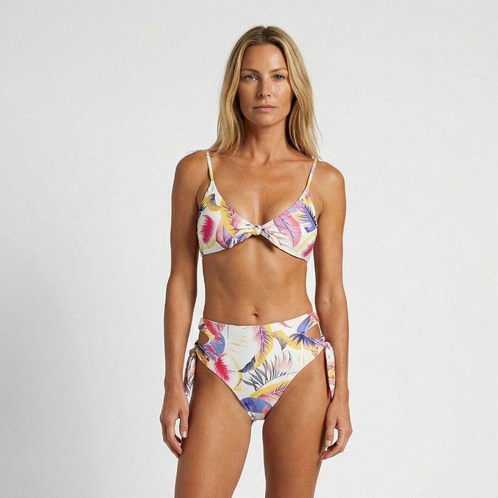 Shein Tropical Leaf Bikini Set